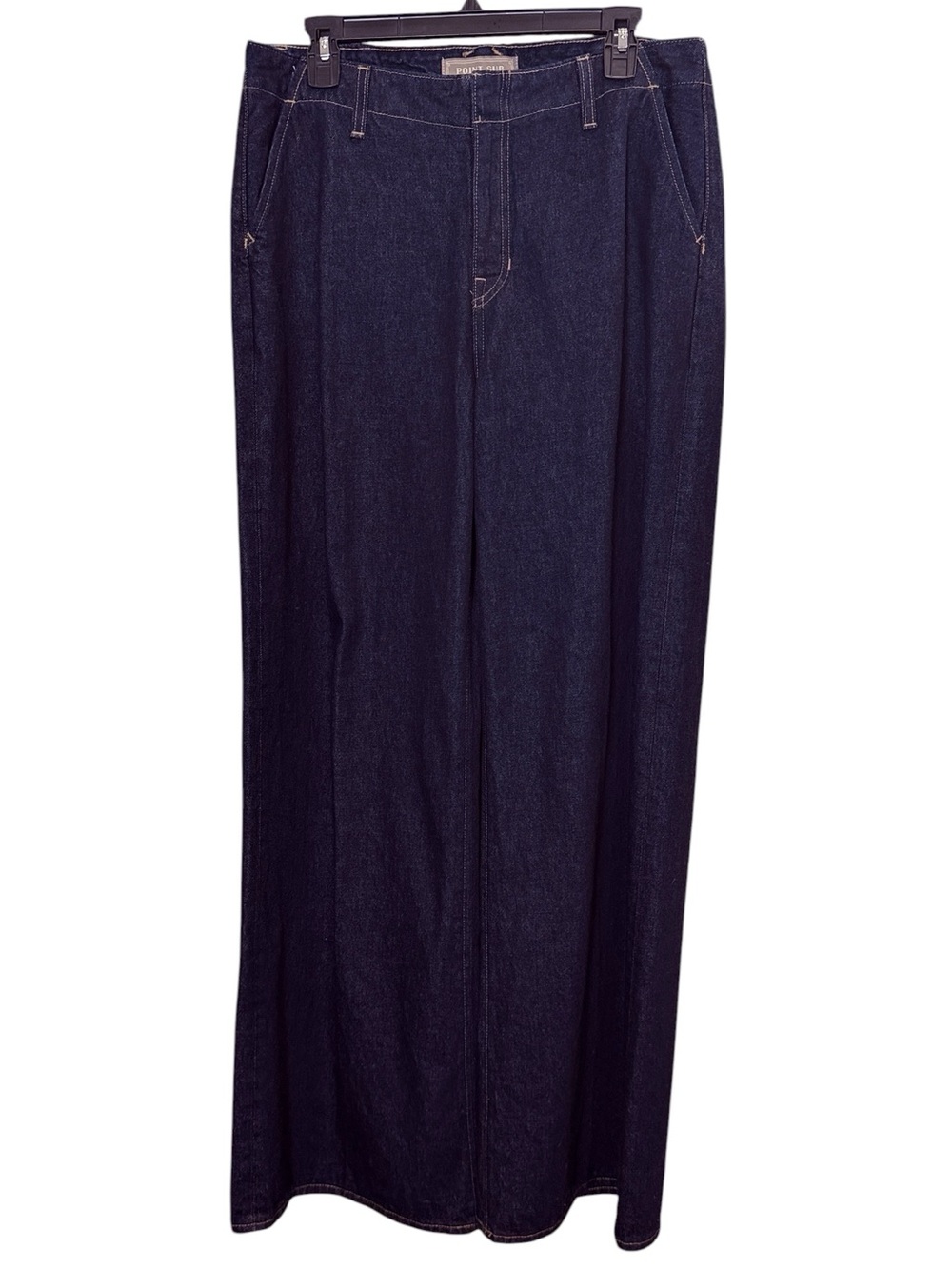 Point Sur Women’s High Waist Dark Indigo Wide Leg Retro Denim Tall Sz 29